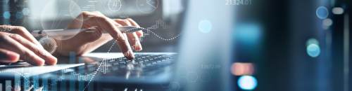 advanced computer - hands typing on keyboard